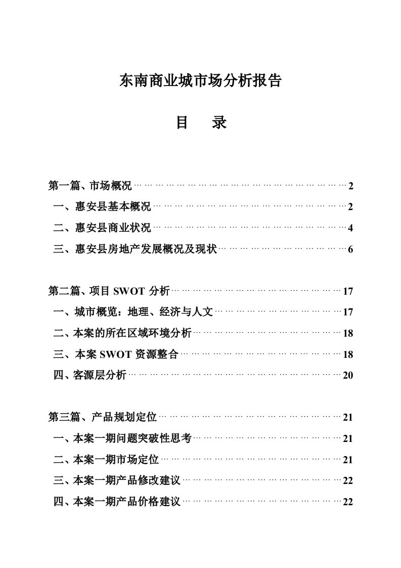 东南商业城市场分析报告24