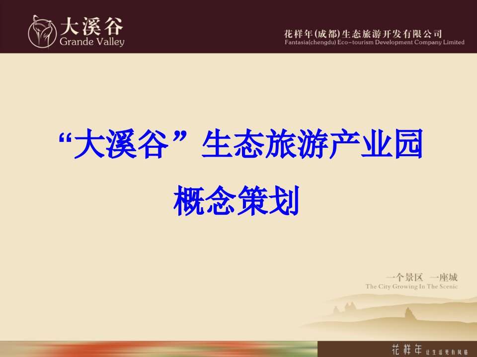 成都花样年大溪谷生态旅游产业园概念策划外企名地产公司详细全面值得借鉴