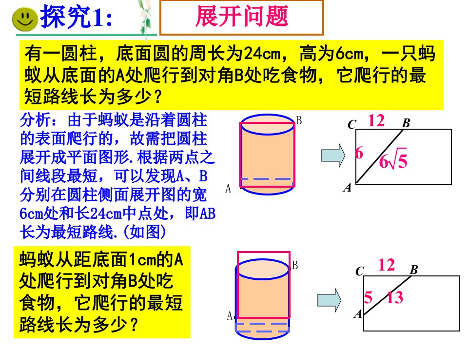 勾股定理的应用最短路径问题ppt课件