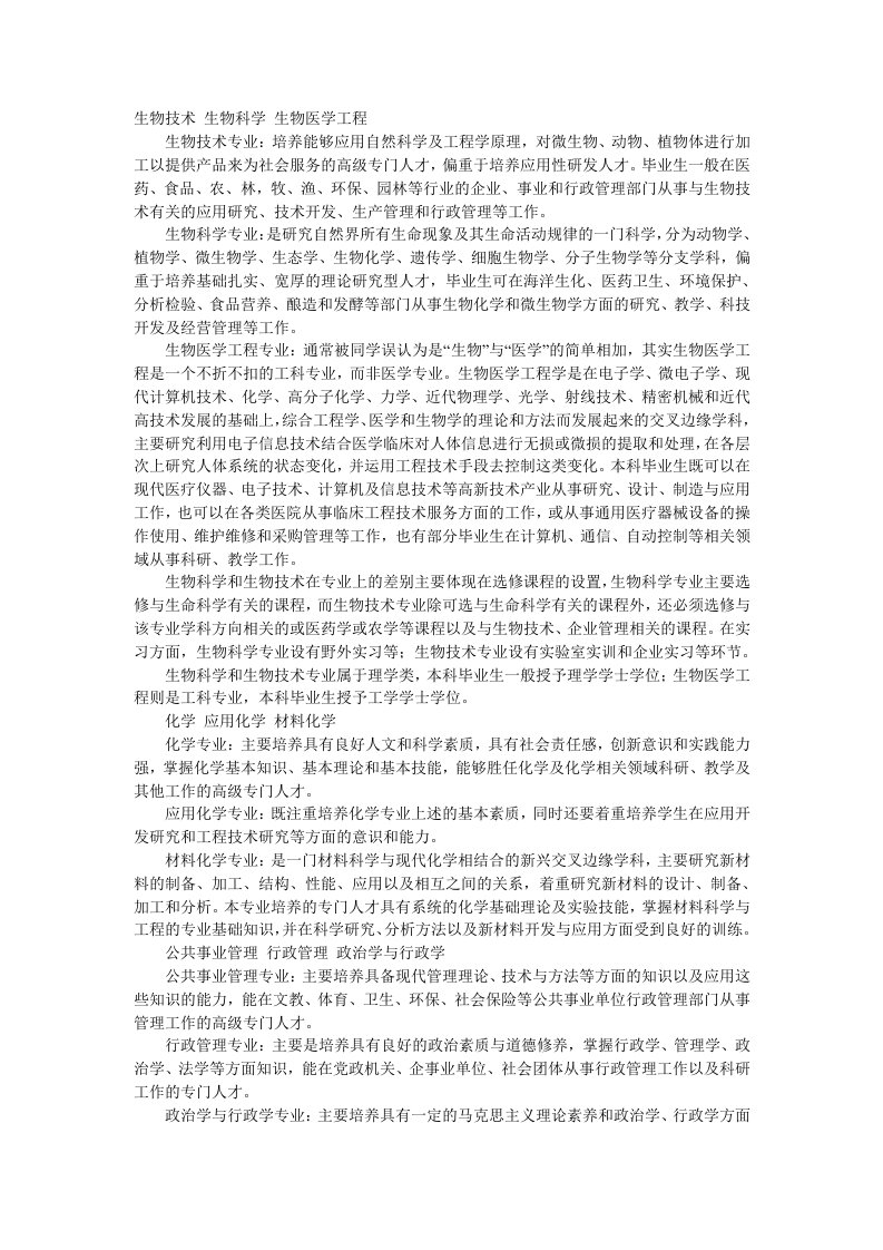 解读24个最容易混淆的大学专业