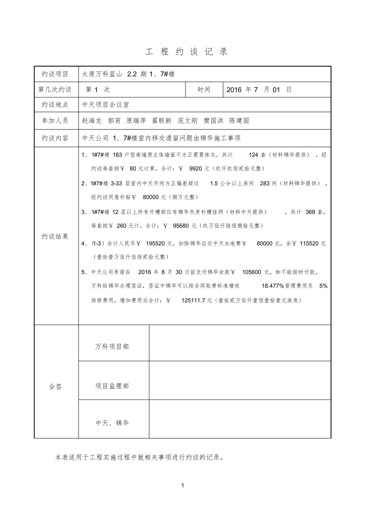 工程约谈记录课件