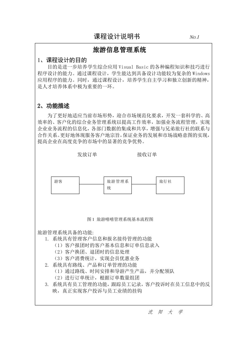 VB课程设计-旅游信息管理系统