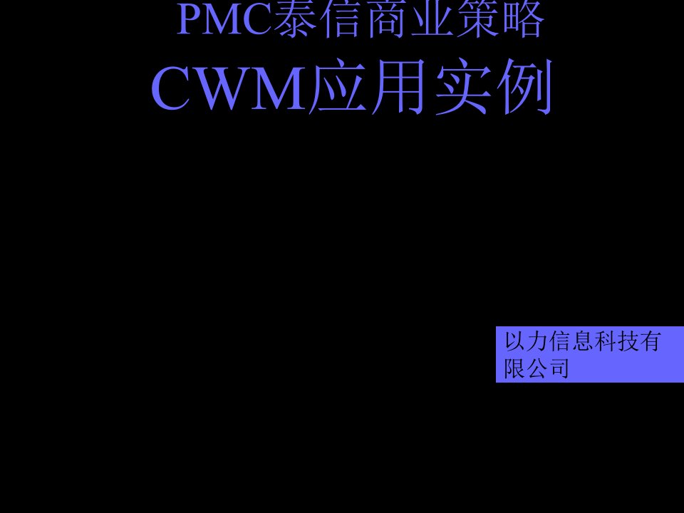 战略管理-PMC泰信商业策略