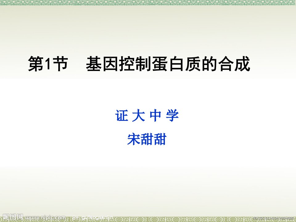 4.1《基因指导蛋白质的合成》说课课件宋甜甜