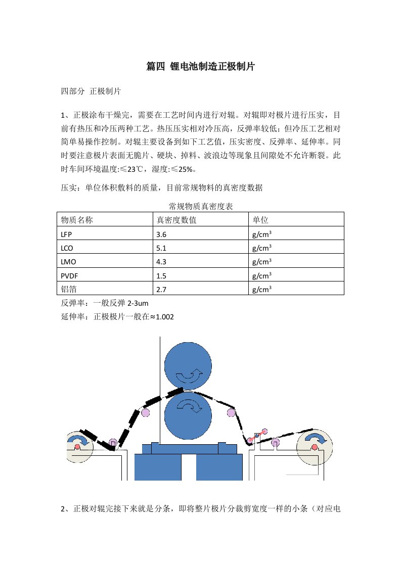 锂电池制片工艺要点