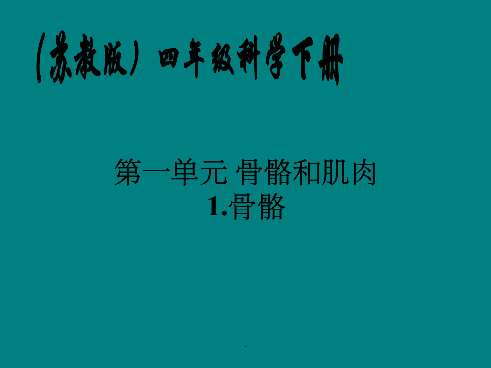 苏教版小学科学四年级下册《骨骼》ppt课件