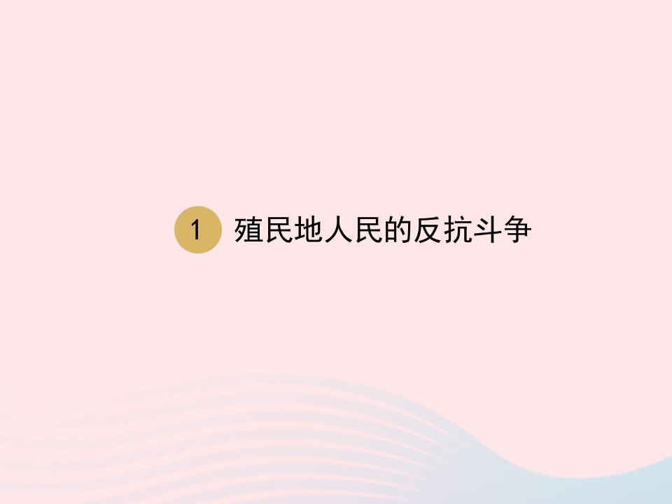 九年级历史下册第一单元殖民地人民的反抗与资本主义制度的扩展第1课殖民地人民的反抗斗争课件2新人教版