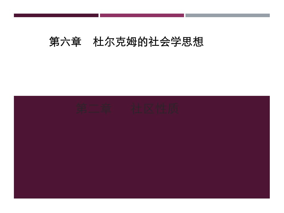 外国社会学史第六章杜尔克姆的社会学思想