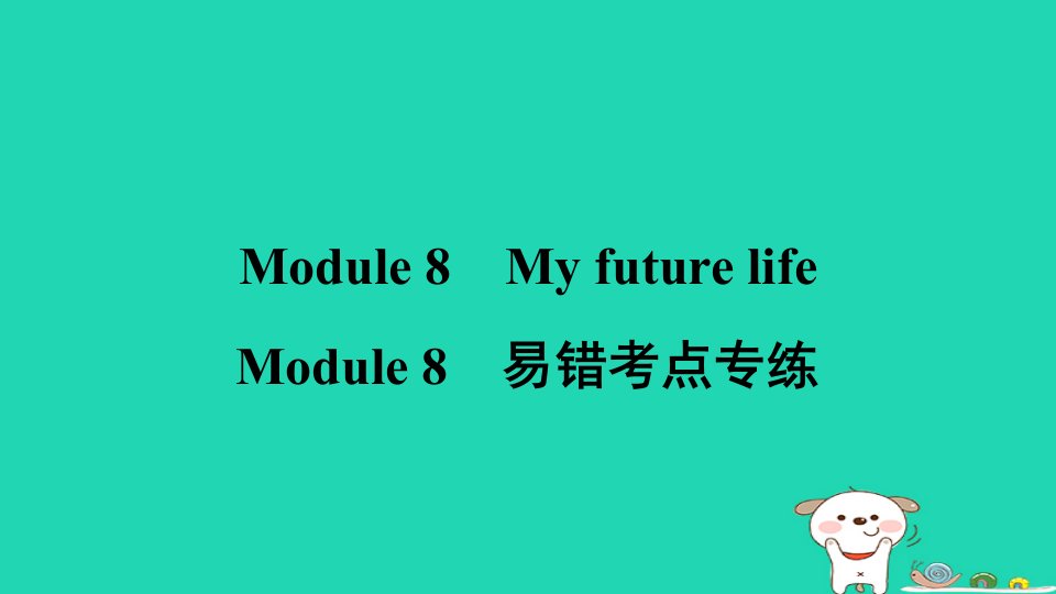 安徽省2024九年级英语下册Module8Myfuturelife易错考点专练课件新版外研版