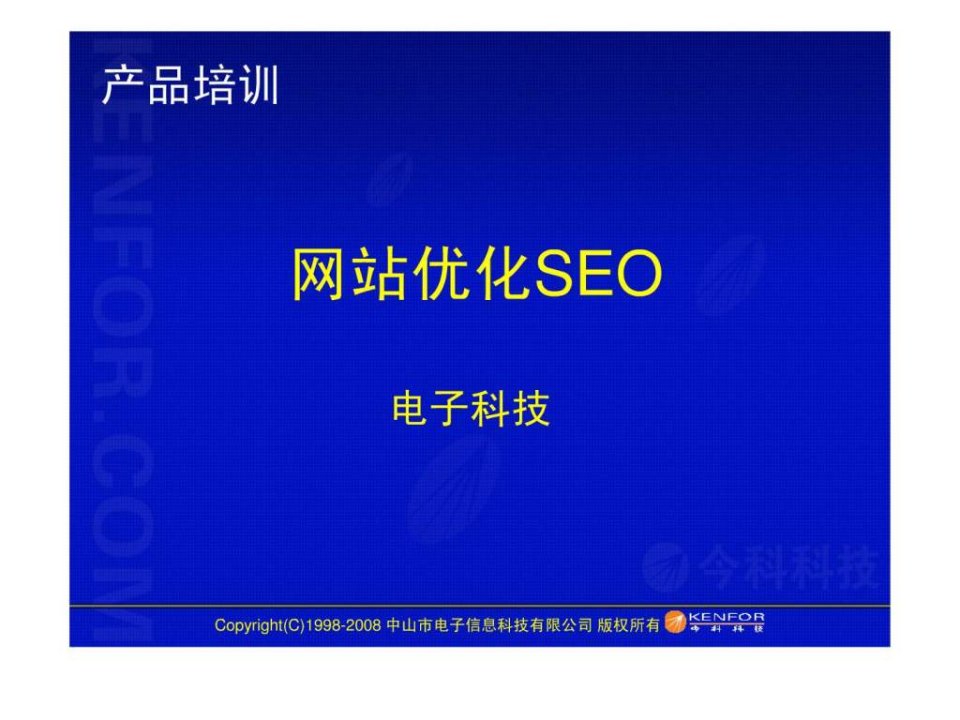 网站优化seo产品培训