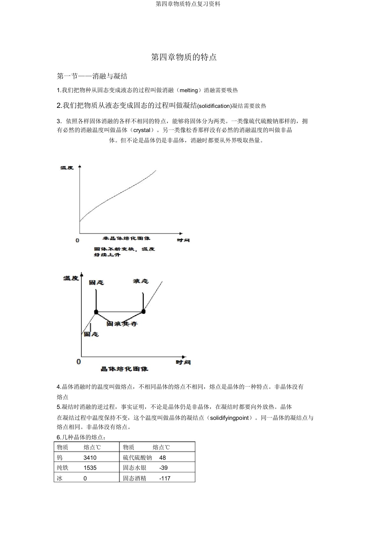 第四章物质特性复习资料