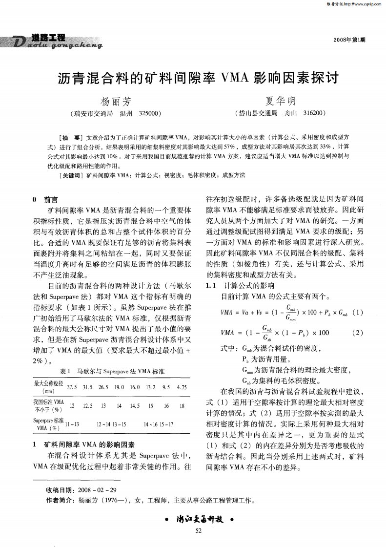 沥青混合料的矿料间隙率VMA影响因素探讨.pdf