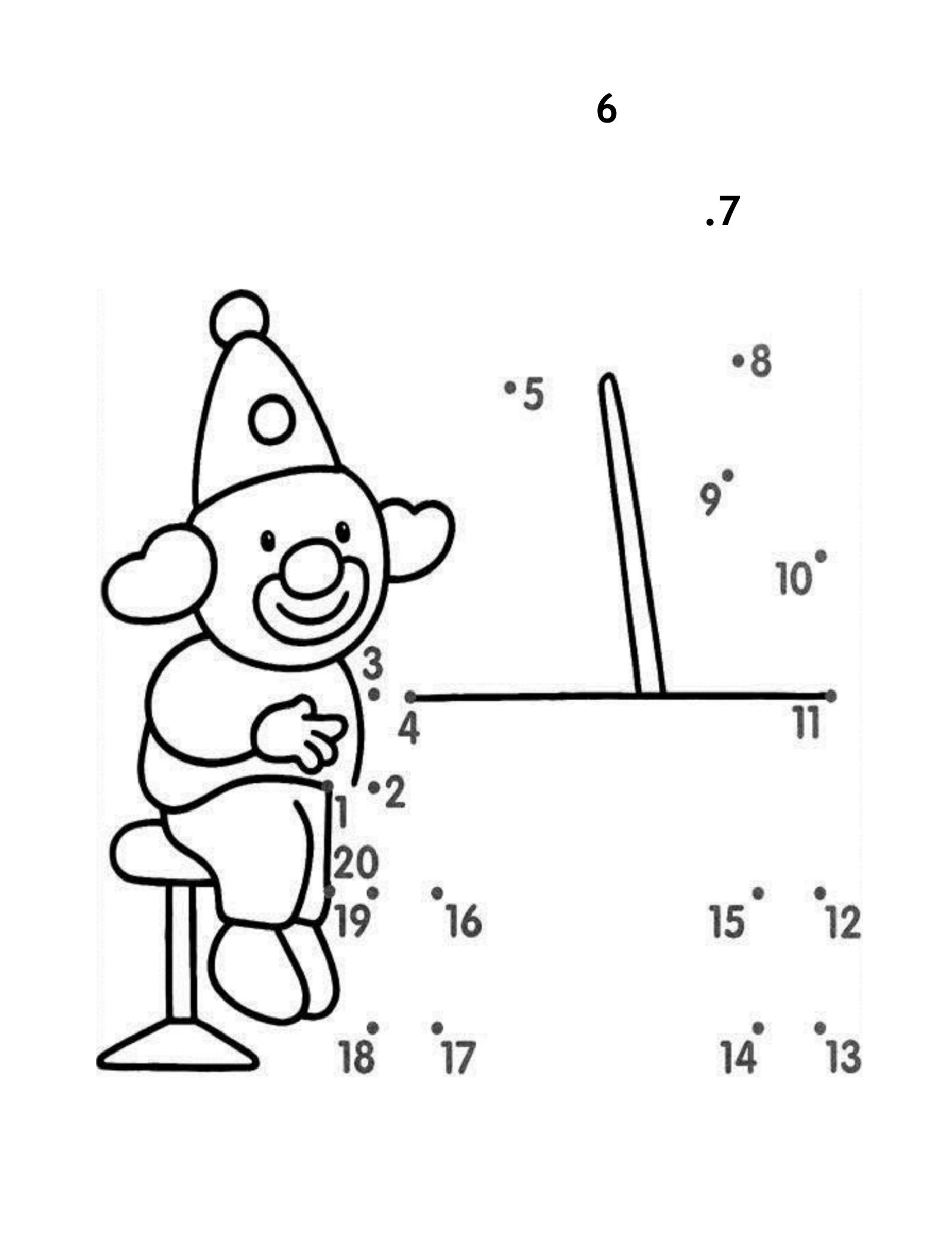 学前儿童练习-数字1-20连线