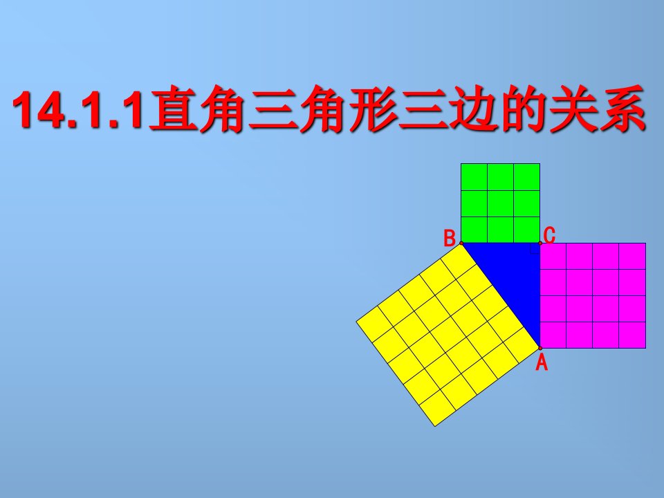 14.1.1直角三角形三边的关系