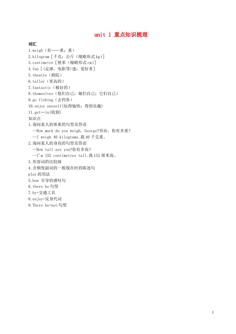 2023六年级英语下册Module1ChangesanddifferencesUnit1Youandme重点知识梳理牛津沪教版三起