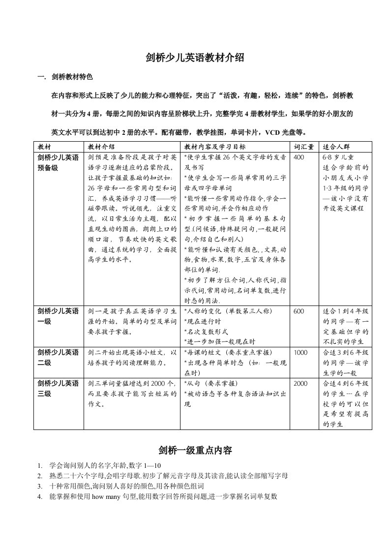 剑桥少儿英语教材分析