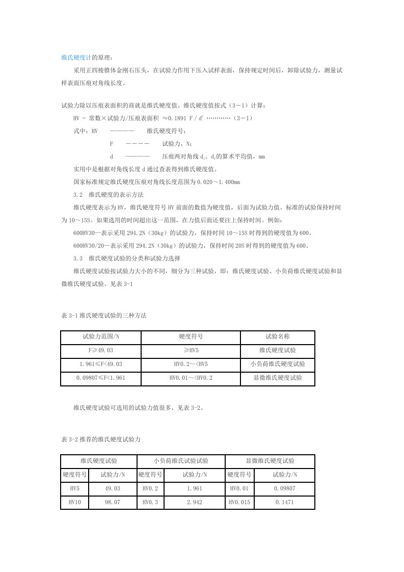 维氏硬度计的原理