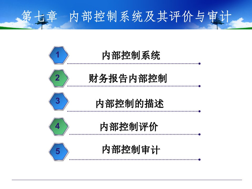 内部控制系统及其评价与审计概述