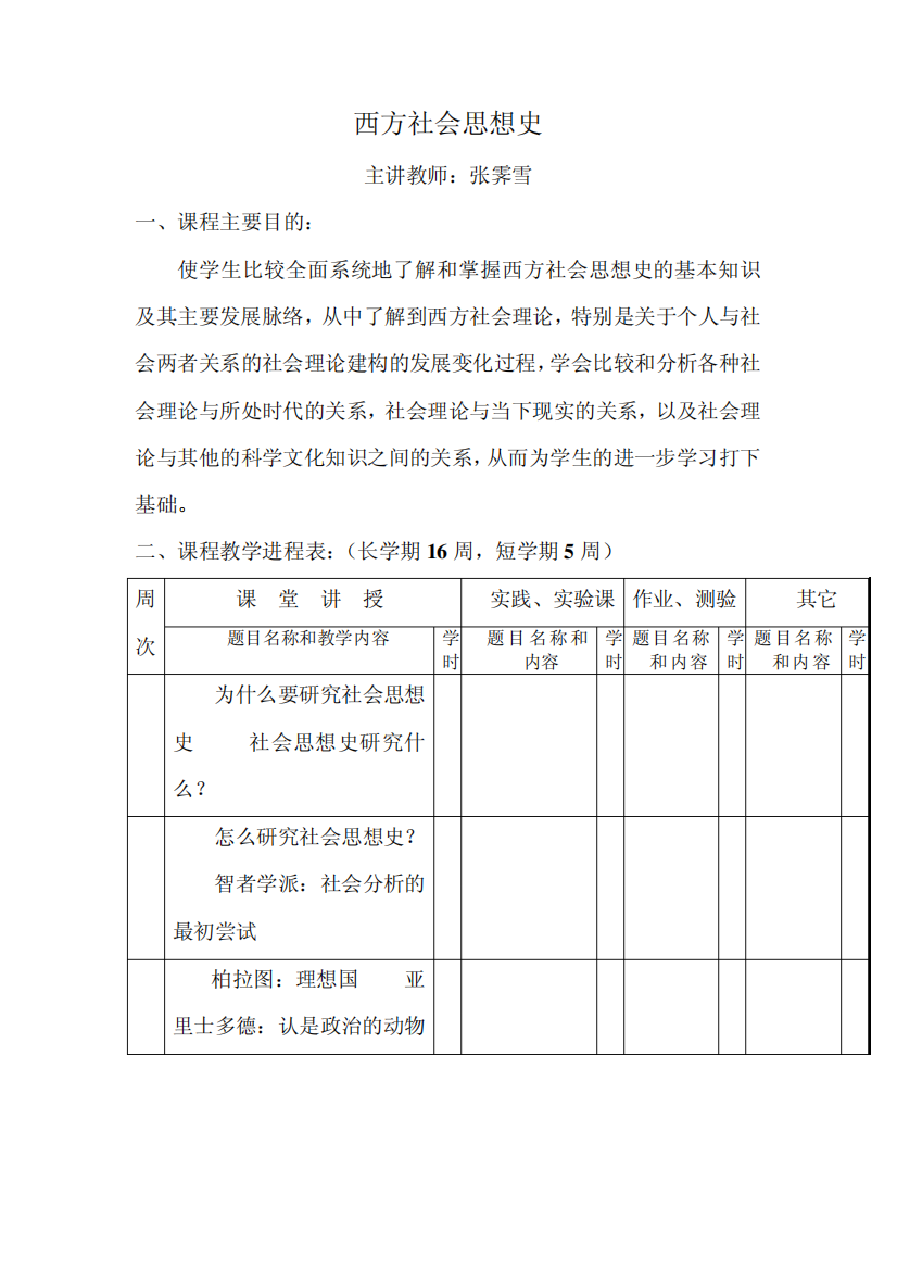 西方社会思想史