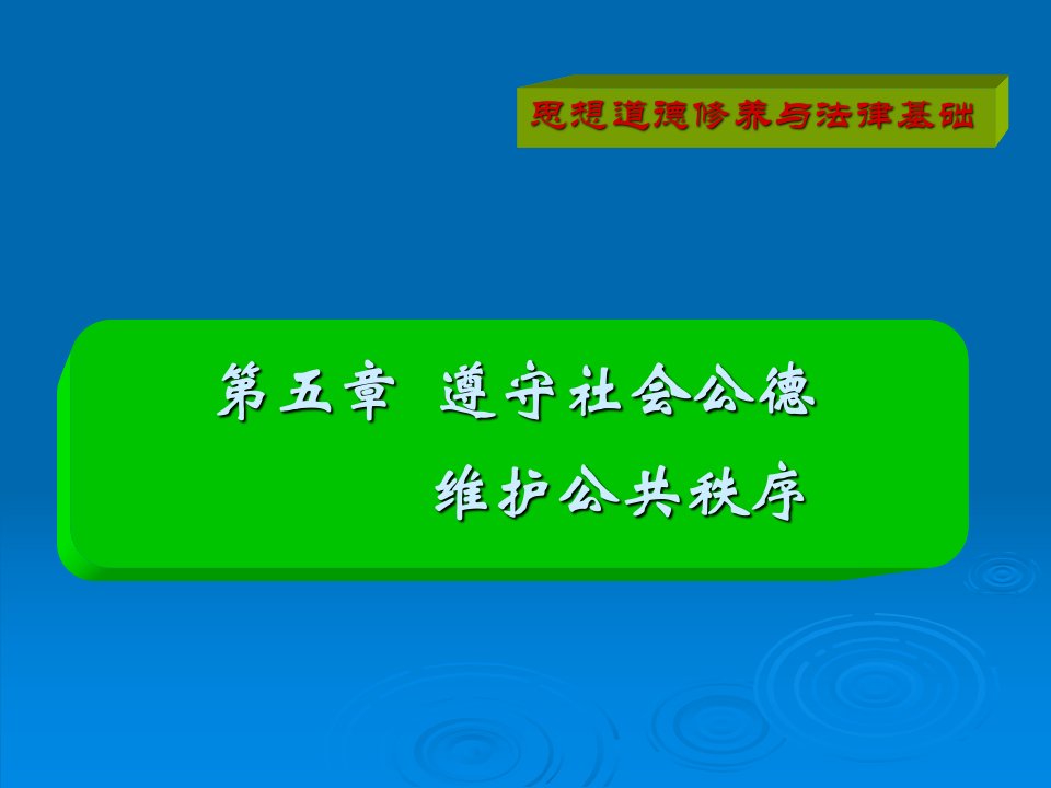 第五章遵守社会公德维公共秩序2