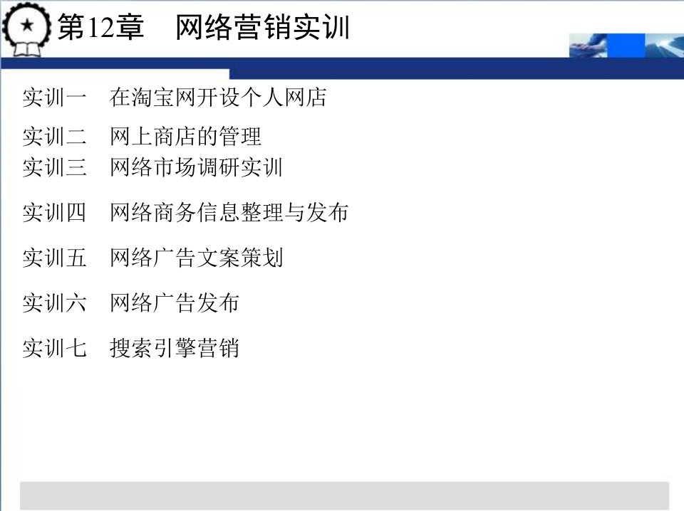 [精选]第12章网络营销实训