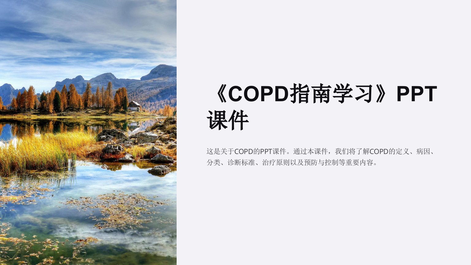 《COPD指南学习》课件