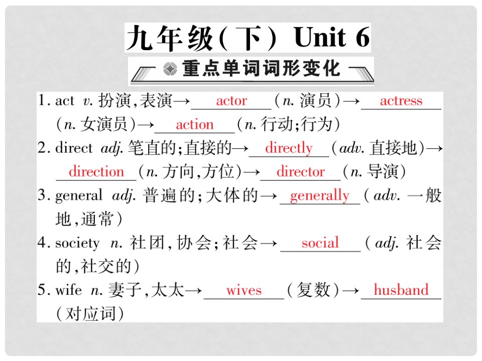 重庆市中考英语总复习