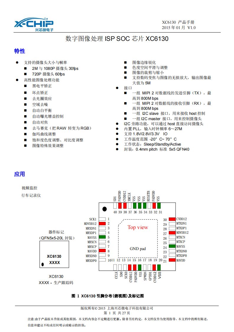 xc6130数字图像处理芯片