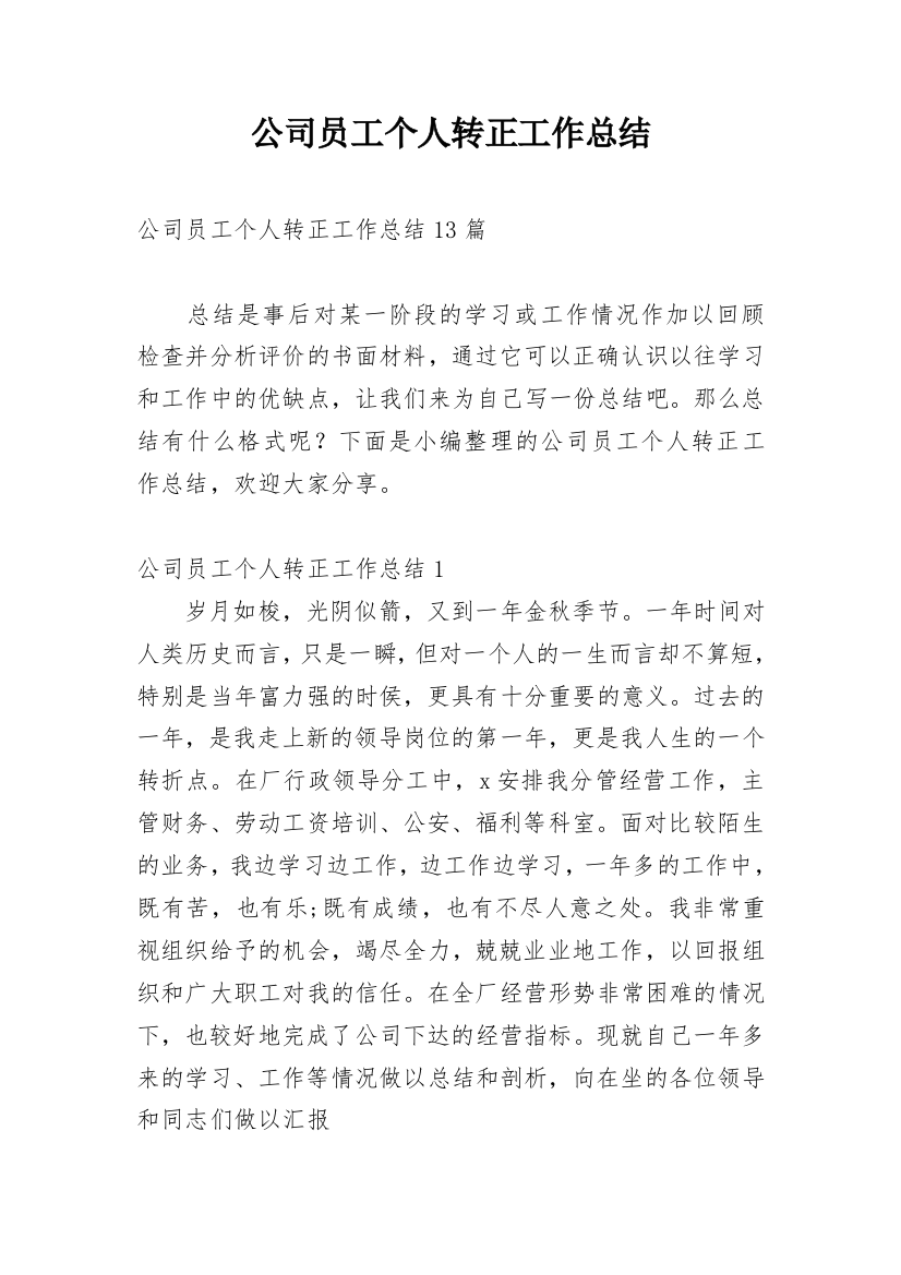 公司员工个人转正工作总结_10