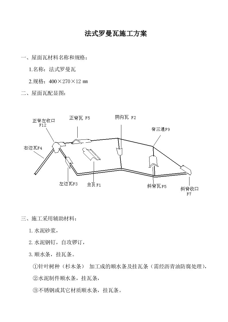 法式瓦施工法案(湿法、干挂)