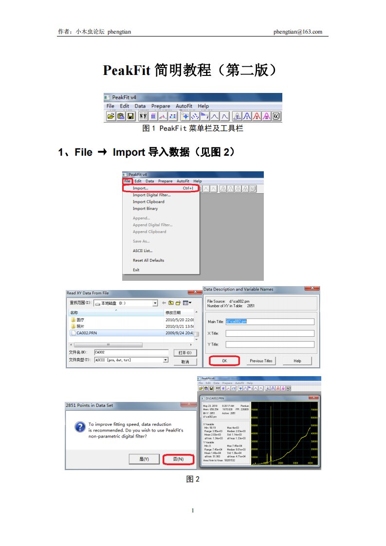 peakfit简明教程第二版