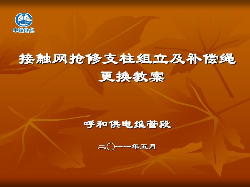 接触网抢修支柱组立及补偿绳更换教案