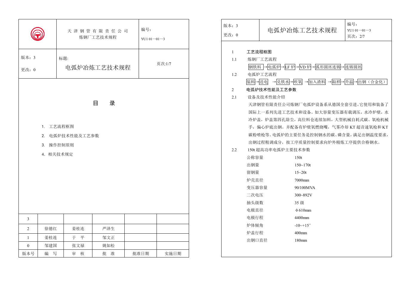 电弧炉冶炼工艺技术规程