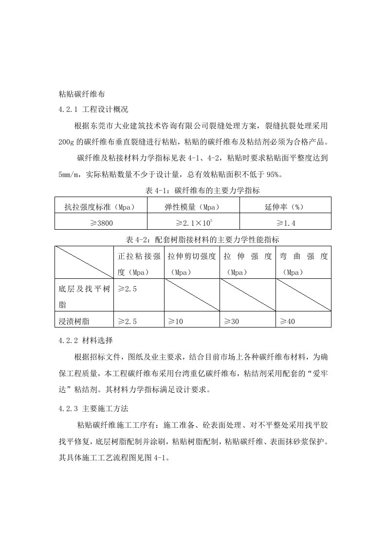 粘贴碳纤维布施工工艺