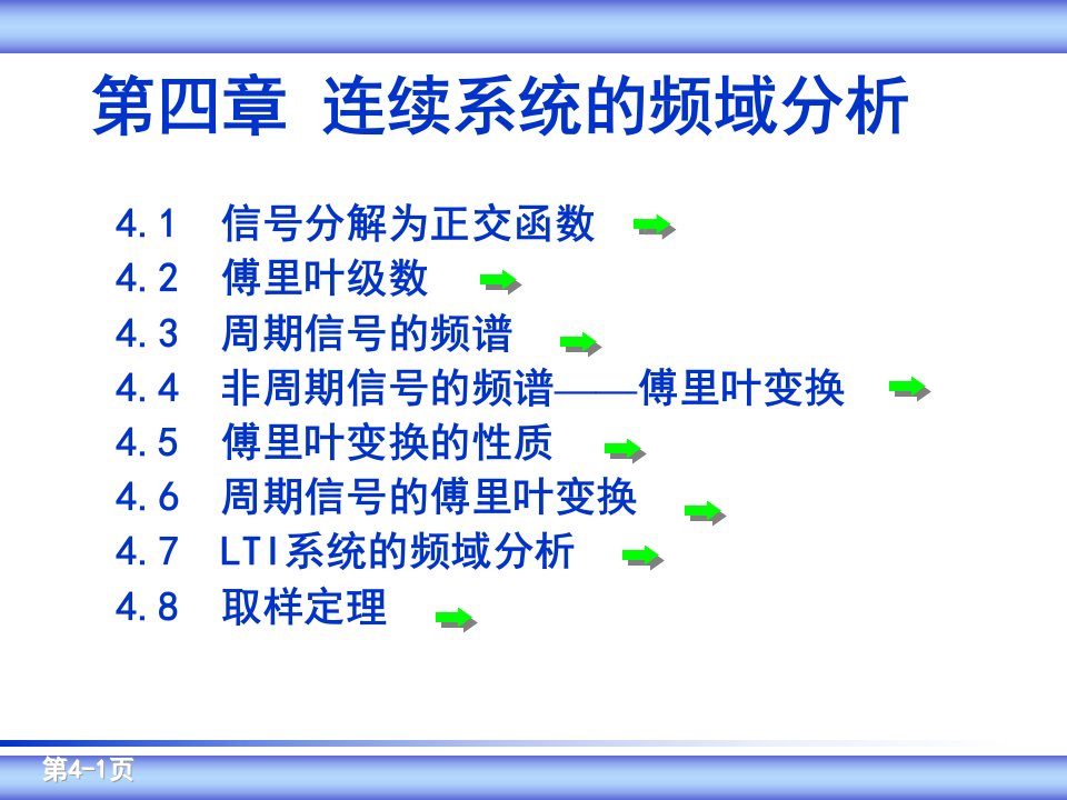 信号与系统教案第4章