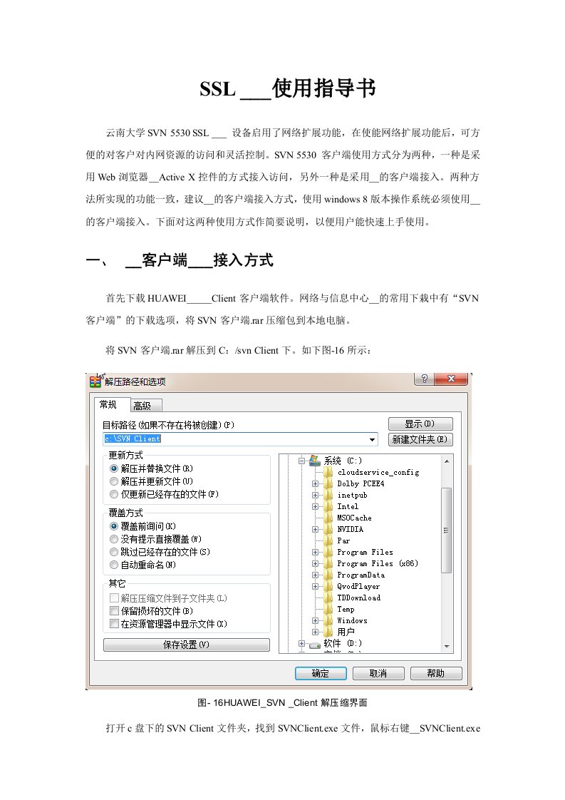SSLVPN使用指导书