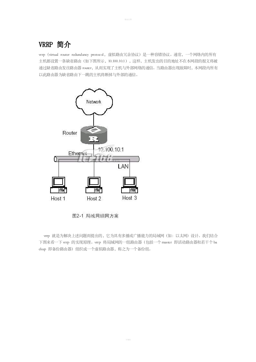 H3C设备VRRP配置手册