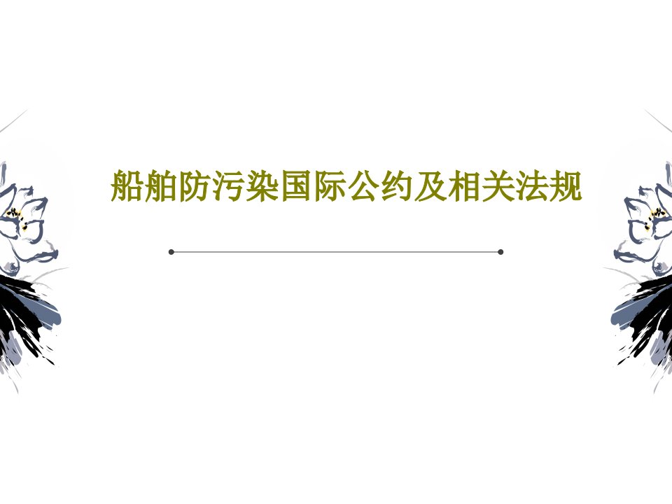 船舶防污染国际公约及相关法规148页PPT