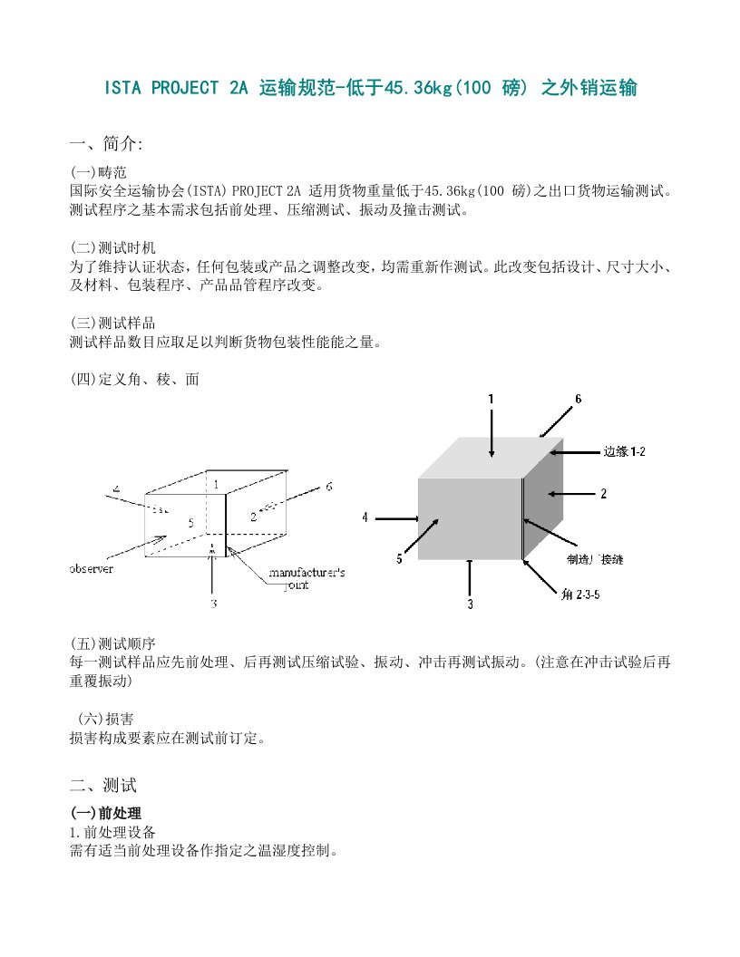 跌落测试中文版ISTA2A2006.doc