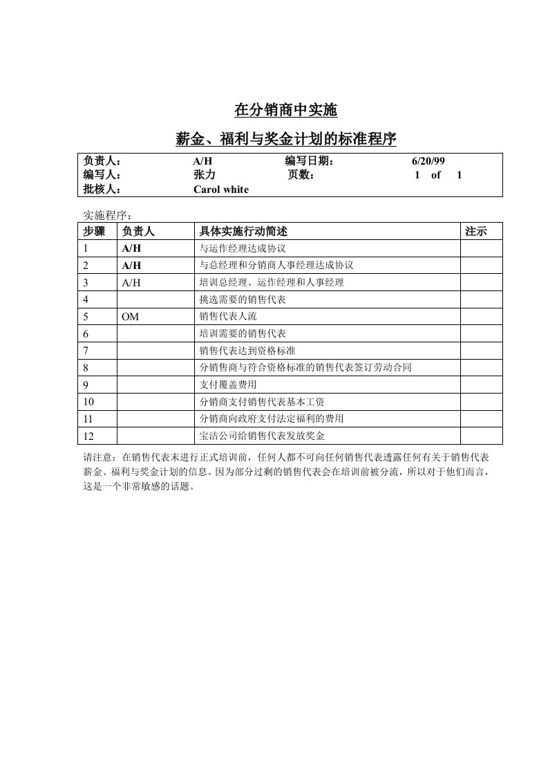 【管理精品】宝洁营销体系全套管理文件(68)