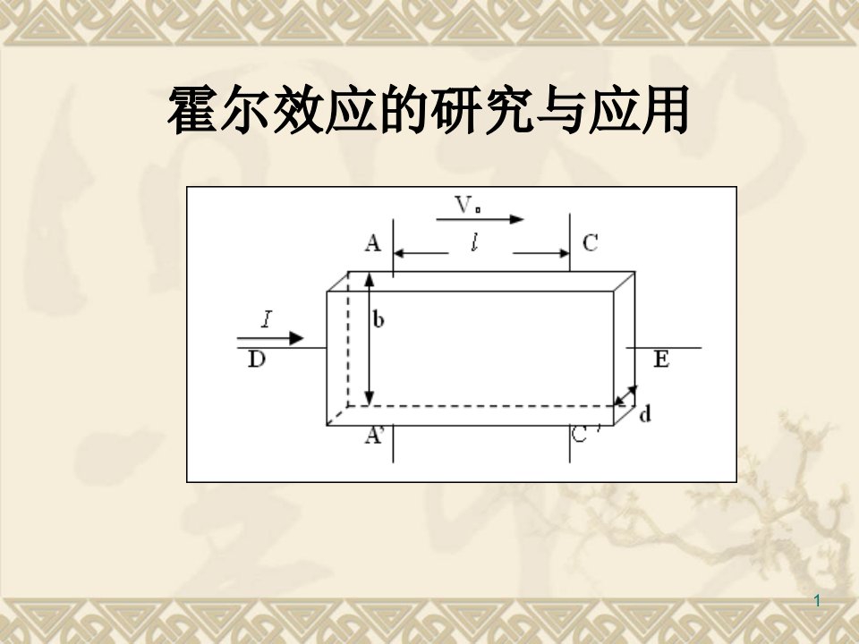 霍尔效应-复习