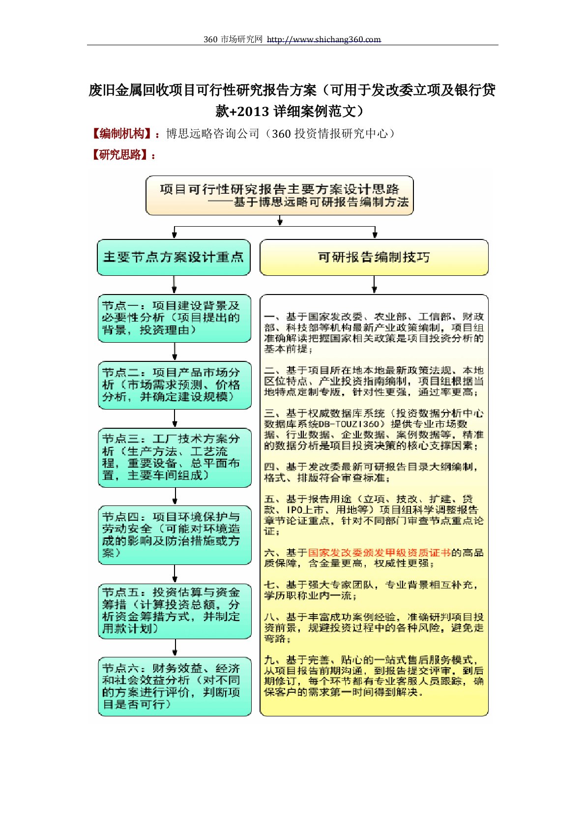 废旧金属回收项目可行性研究报告方案