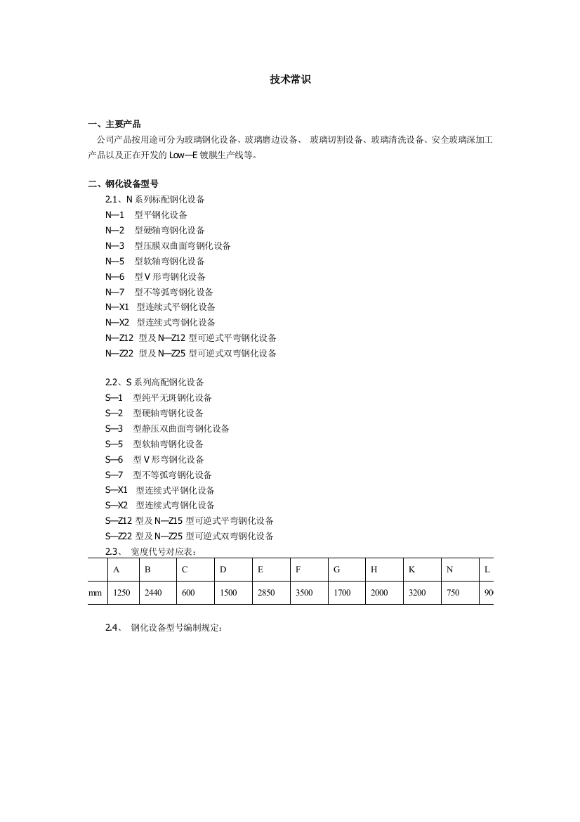 钢化炉编号技术常识