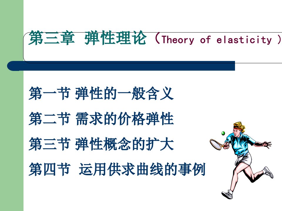 微观经济学第三章弹性理论