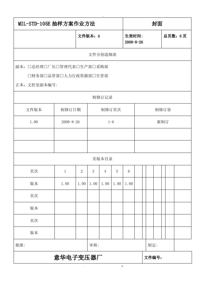 mil-std-105e抽样计划培训教材