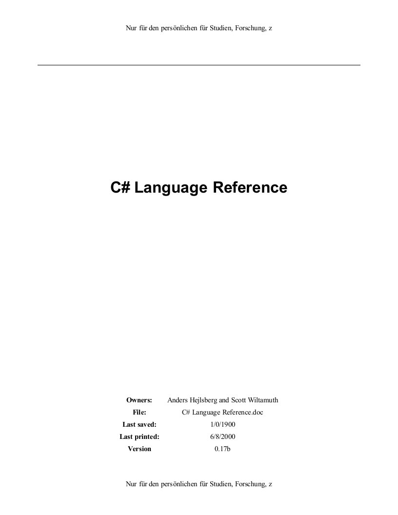 c#语言参考手册-英文版