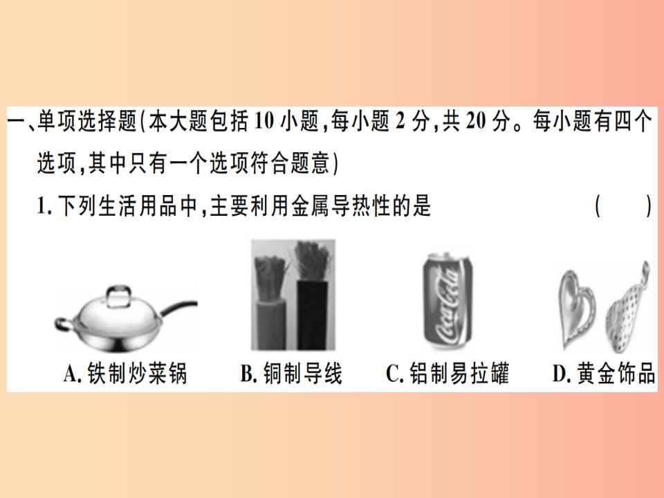 （江西专版）九年级化学下册