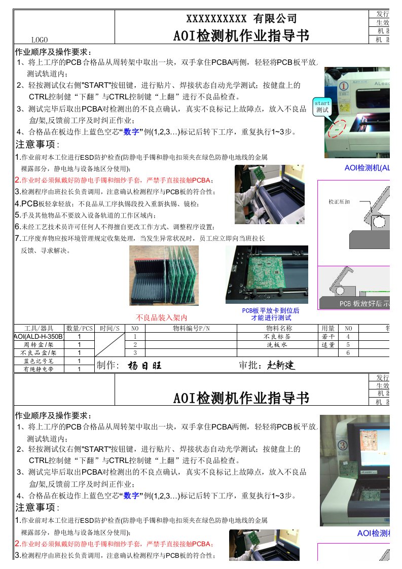 AOI工艺检查作业指导书