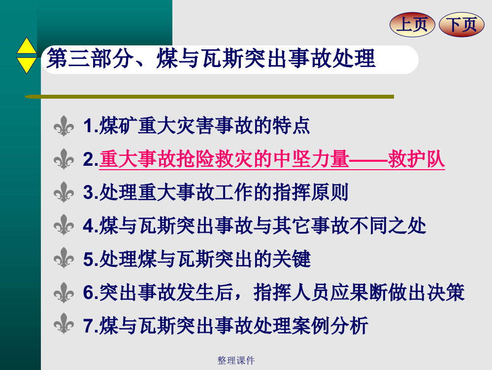 第三部分煤与瓦斯突出事故处理