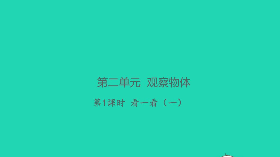 2021秋三年级数学上册第二单元观察物体第1课时看一看一习题课件北师大版